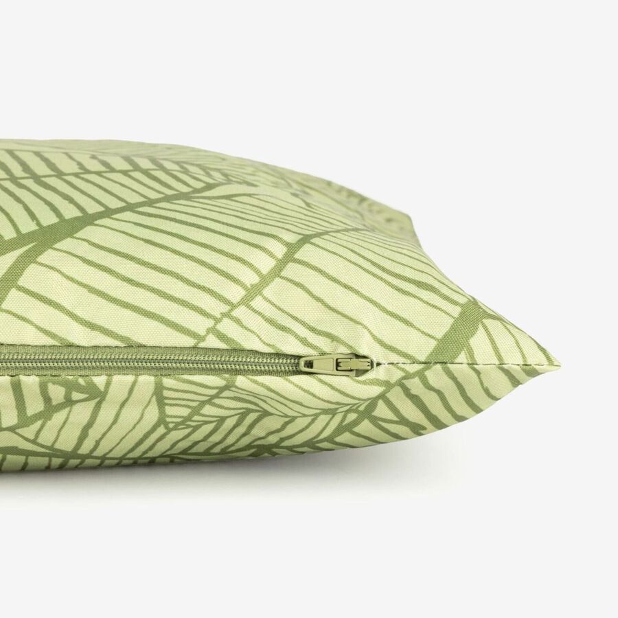 Cojín verde de poliéster Fronda 45x45cm