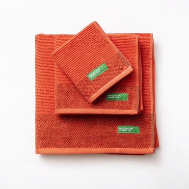 Set de 3 toallas de algodón rojo Benetton 450gr - Bergner