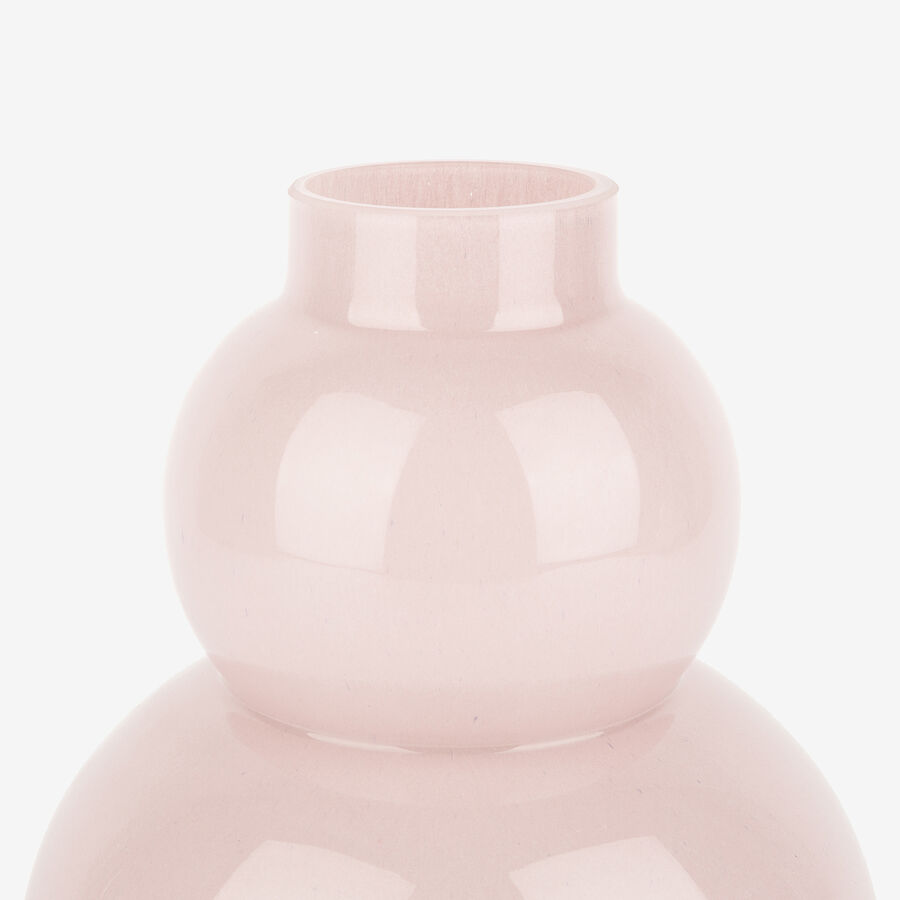 Jarrón de cristal rosa palo Lia Ø18x23cm