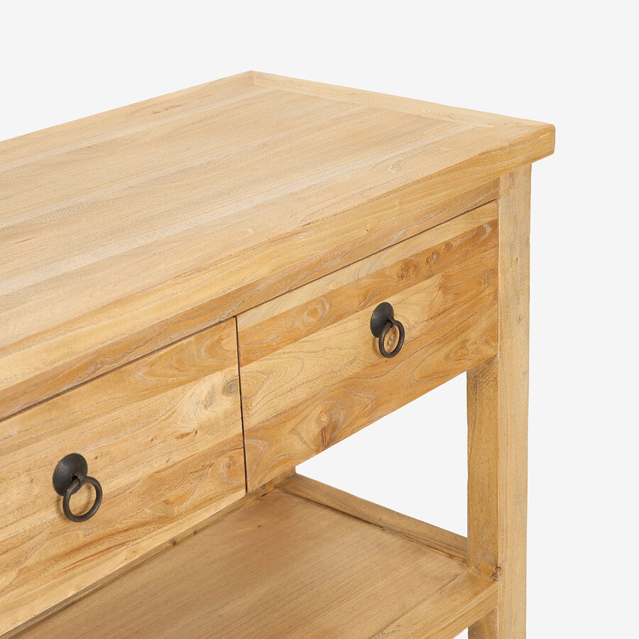 Mueble de cocina de madera de olmo reciclada Tulsa 120x40x90cm