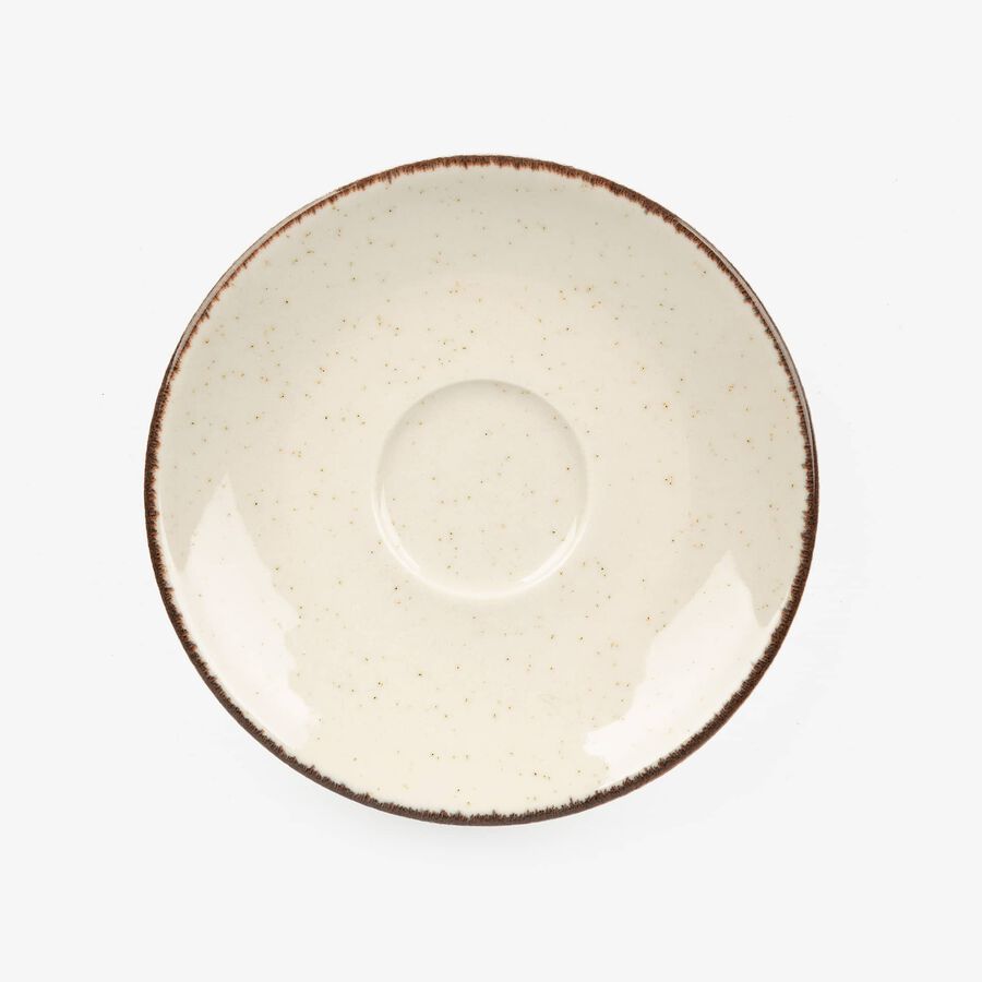 Taza de café con plato marfil de porcelana Olite 9cl