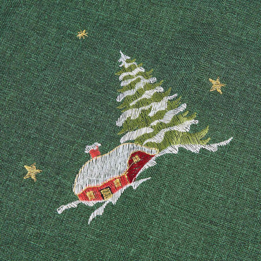 Servilleta verde bordada Pueblo 45x45cm