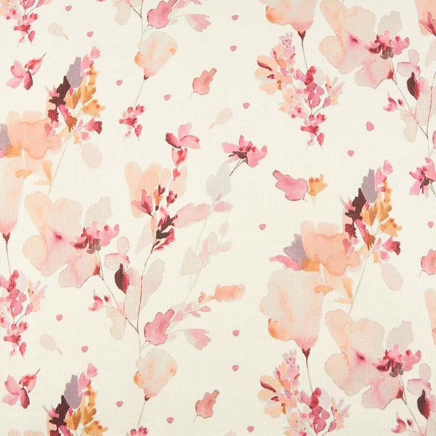 Funda de cojín de algodón cuadrada rosa Florisa 45x45cm