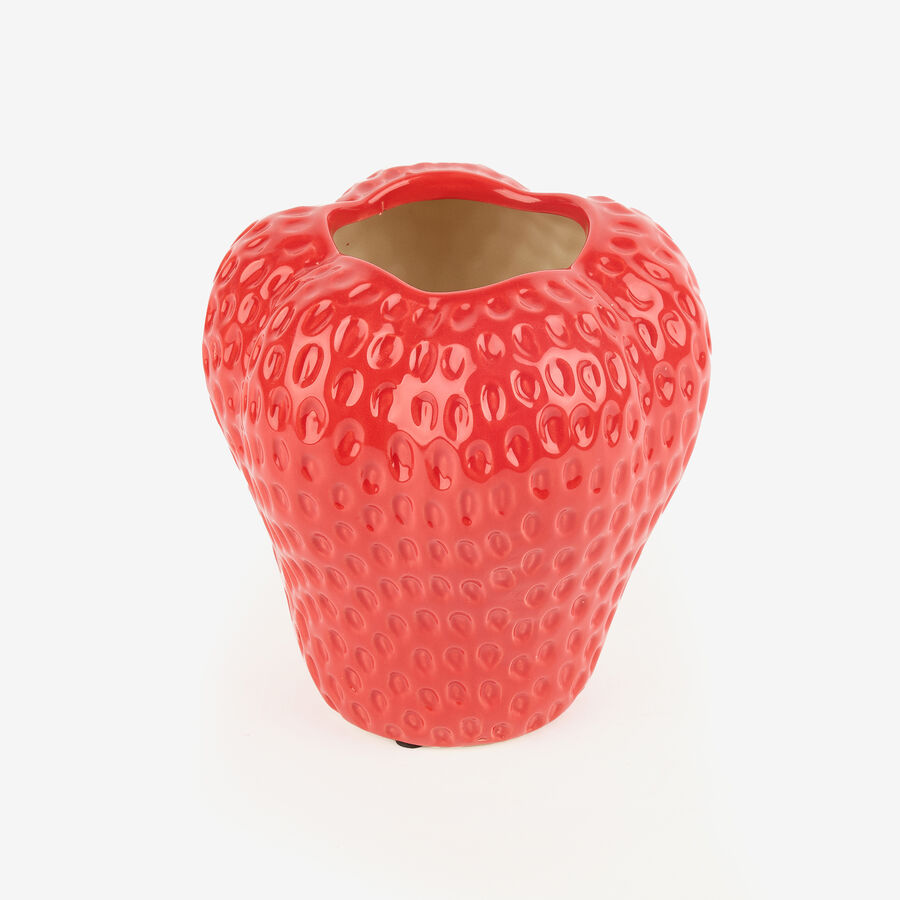 Jarrón de cerámica rojo Berry 17x16x16cm