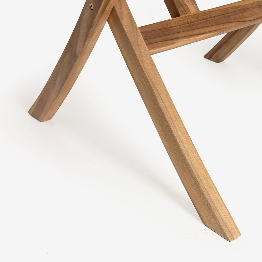 Mesa redonda de madera de teca &Oslash;110x75cm