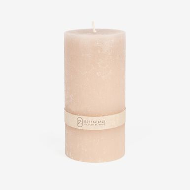 Vela decorativa rosa claro Kanea Ø7x14cm