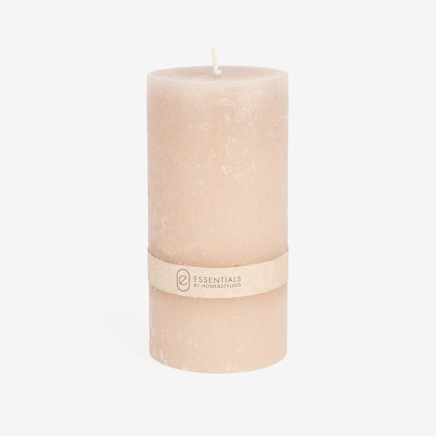 Vela decorativa rosa claro Kanea Ø7x14cm