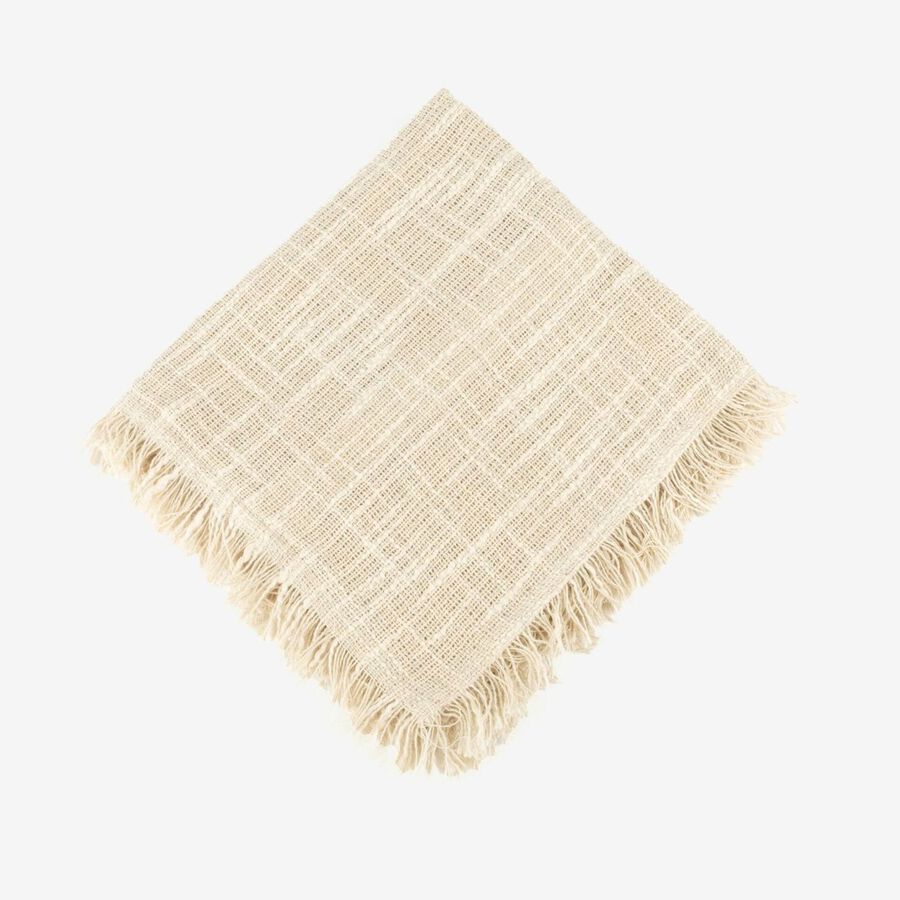 Funda de coj&iacute;n de algod&oacute;n con flecos Cuzco 45x45cm