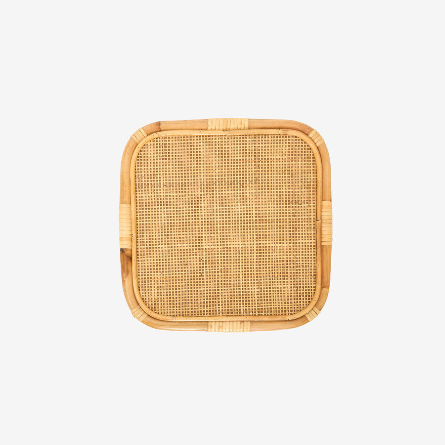 Mesa auxiliar de rat&aacute;n Delos 35x35x45cm