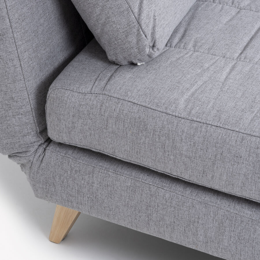 Sofá cama individual gris claro 103x91x82cm
