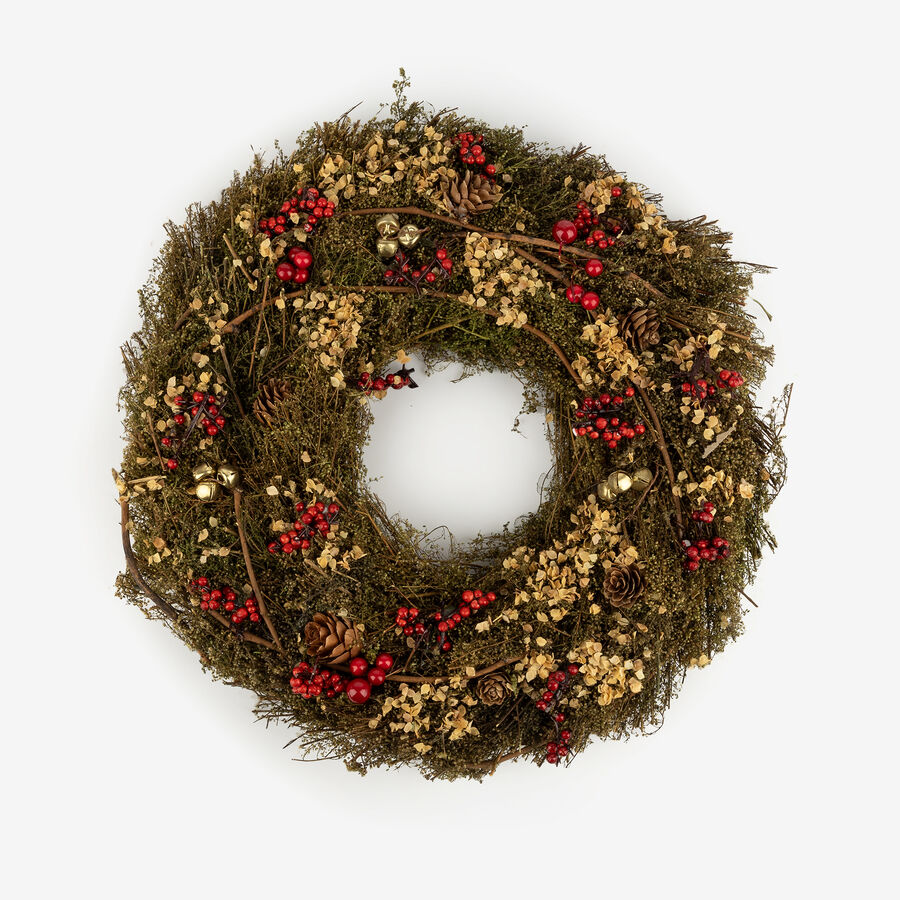 Corona decorativa bayas y pi&ntilde;as &Oslash;33cm