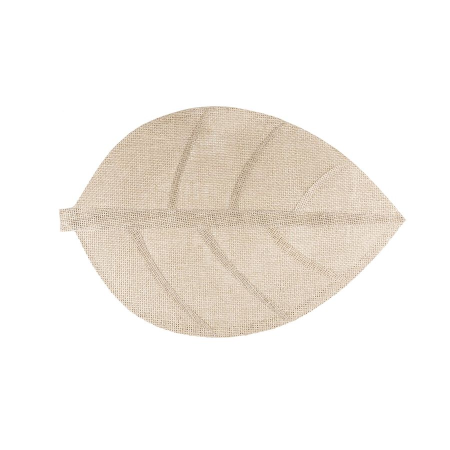 Mantel individual hoja marr&oacute;n 33x50cm