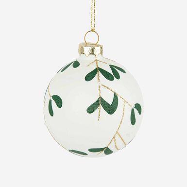 Set de 12 bolas decoradas acebo Ø8cm