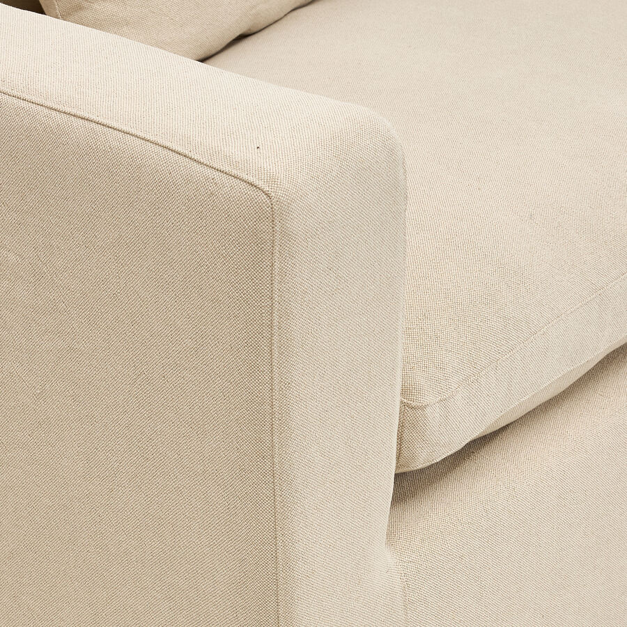 Sofá de 3 plazas de lino beige Aiden 220x110x80 Clau&Chloe