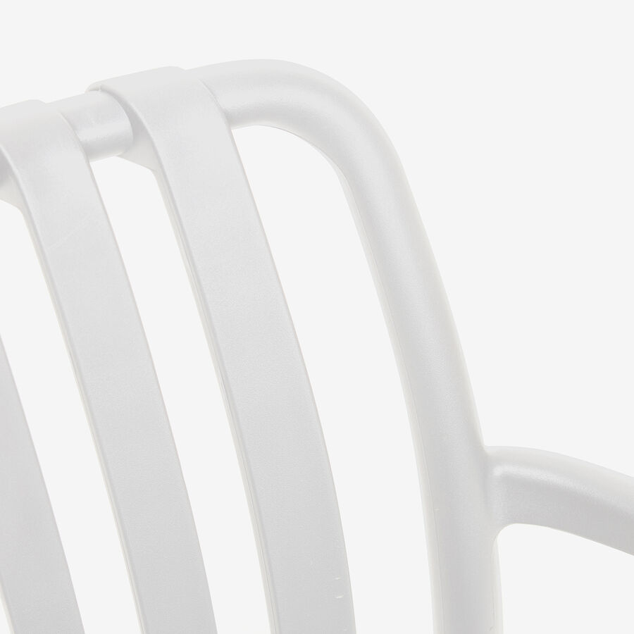 Silla de jard&iacute;n apilable de polipropileno blanca Happel 59x55x81cm