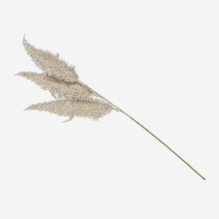 Rama helecho artificial dorada 75cm