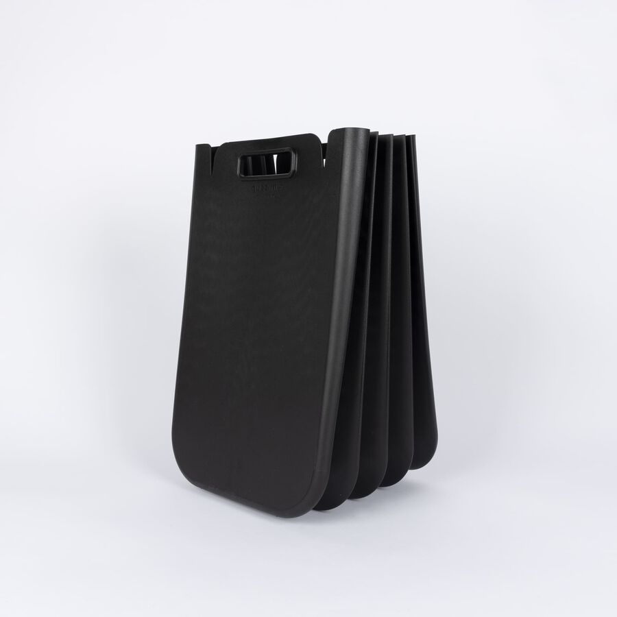 Cubo plegable de pl&aacute;stico para reciclaje negro - Guzzini