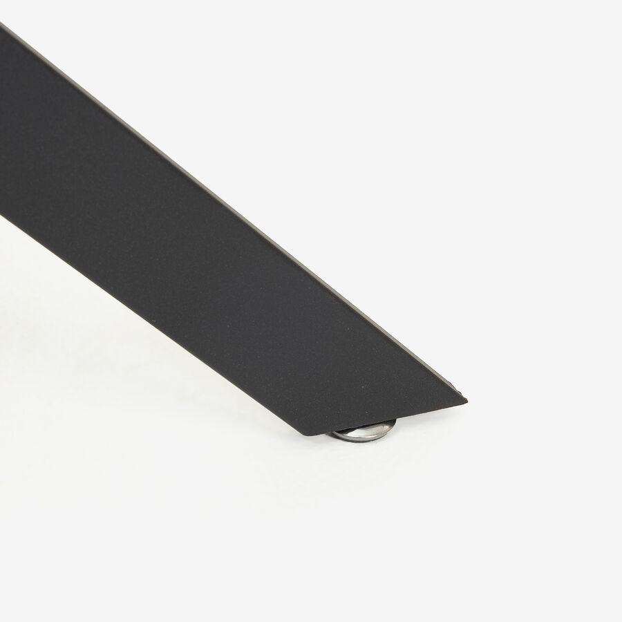 Mesa de comedor de cristal con patas de metal Fita Ø120x75cm