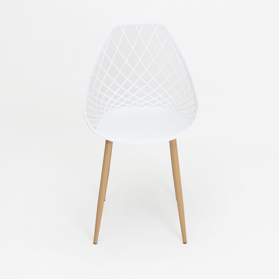 Silla de de comedor blanca Cascais 48x54x82 cm