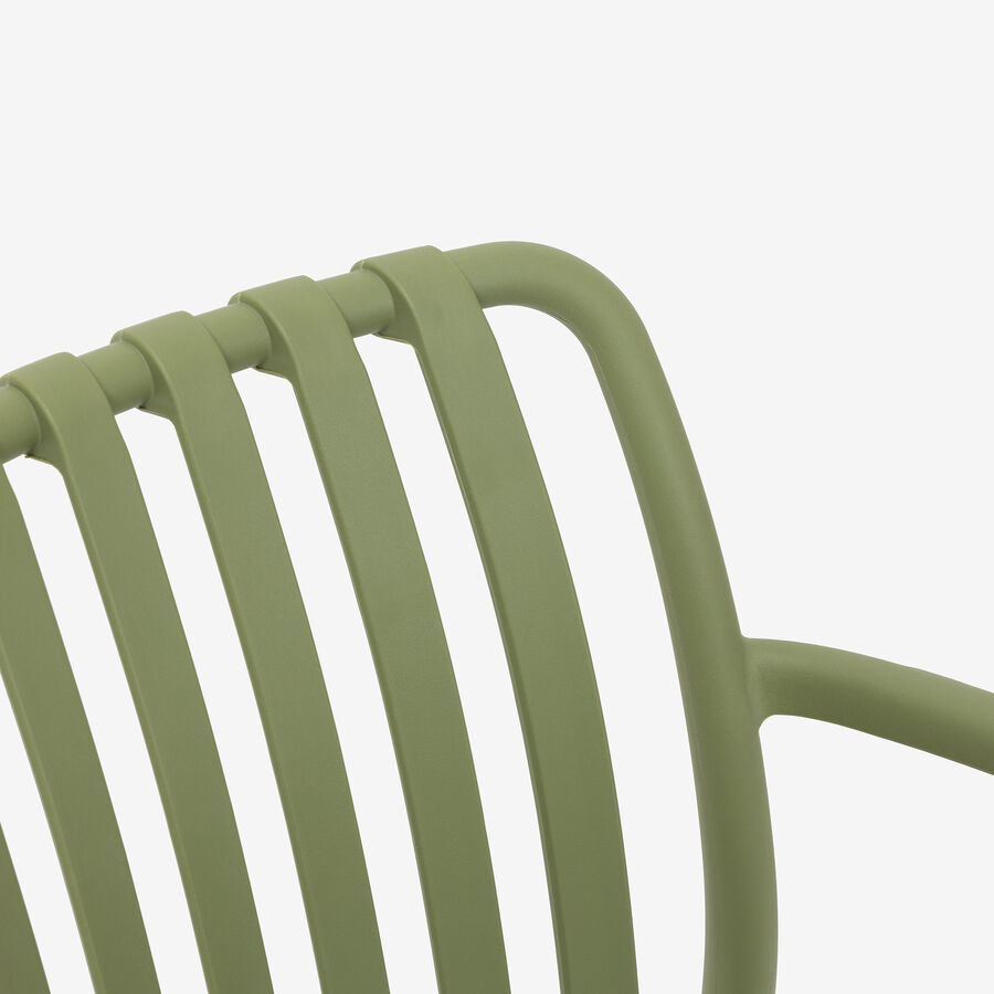 Silla de jardín verde Happel 55x81x57cm