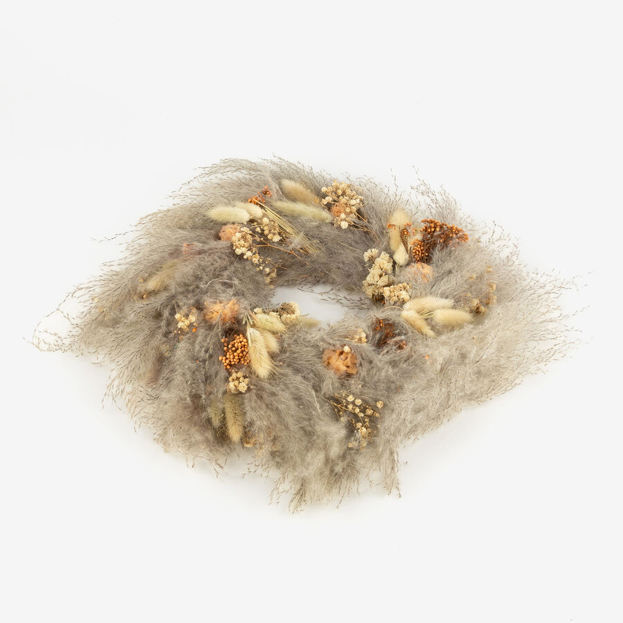 Corona decorativa flores secas Ø38cm