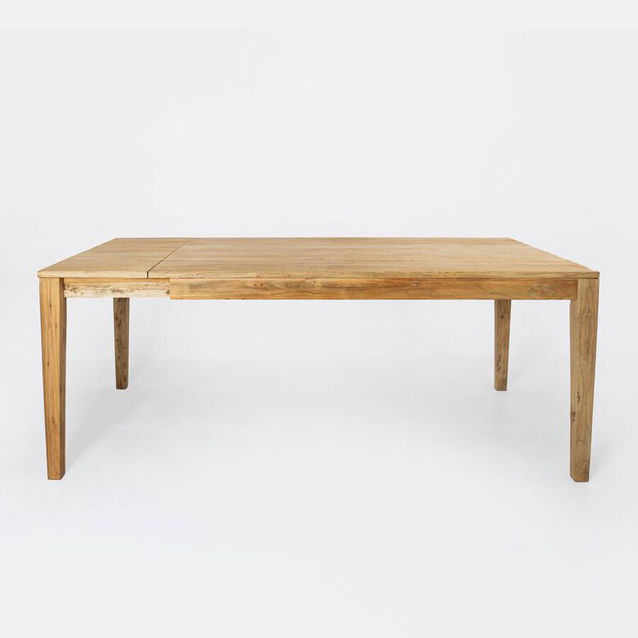 Mesa de comedor extensible de madera de olmo 160/200x100x78cm