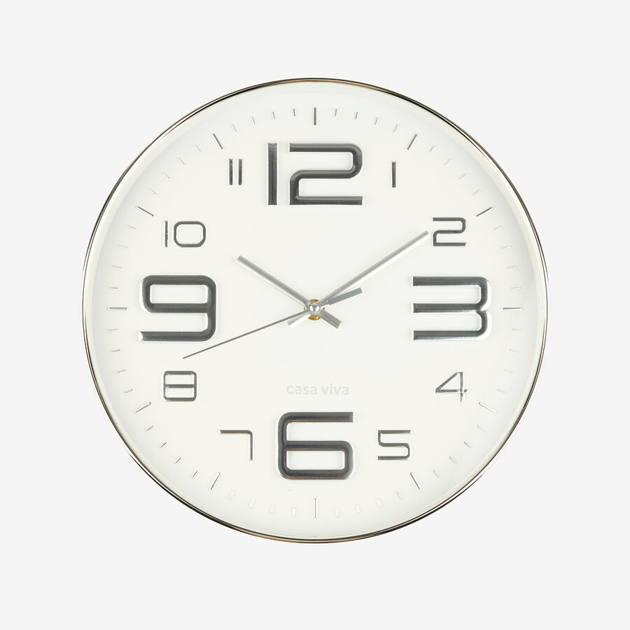 Reloj de pared plateado Unequal Ø30cm