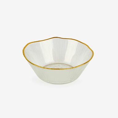 Bol de cristal con filo dorado de 15cm