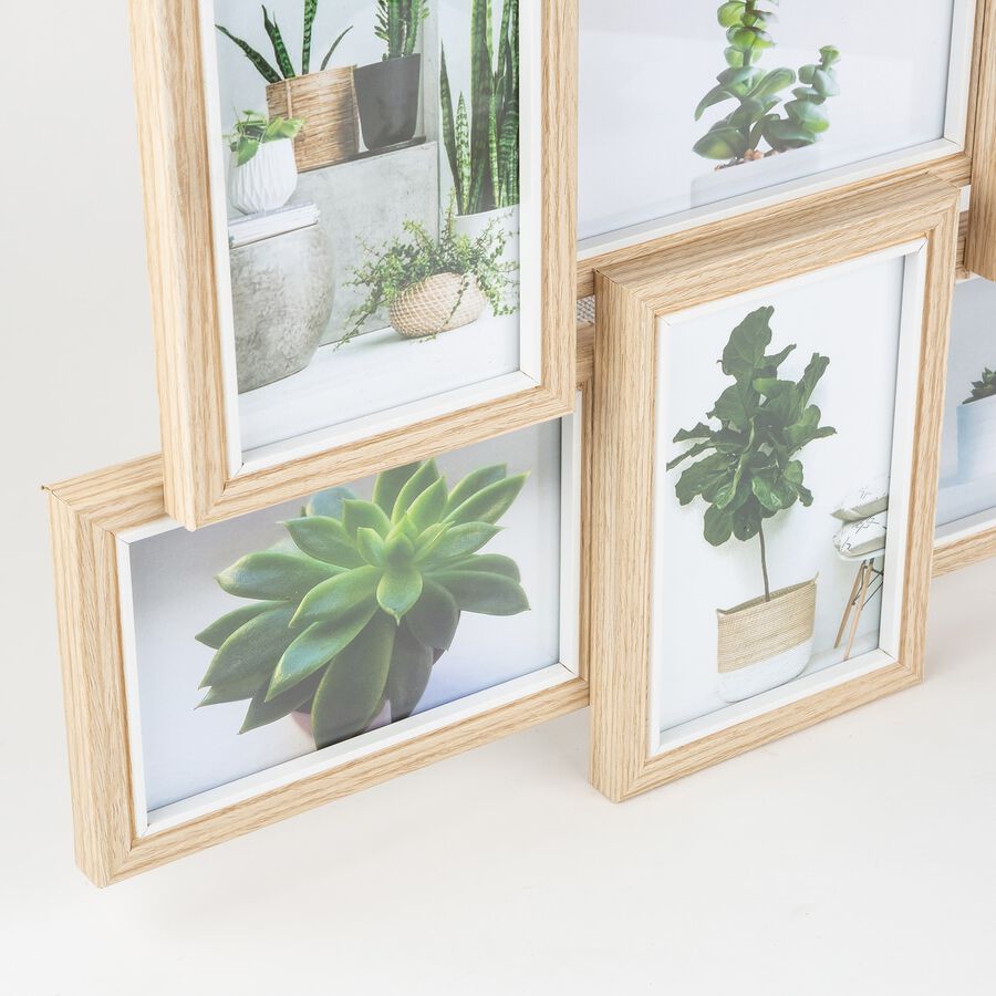 Marco para 9 fotos de madera MDF 45x45cm