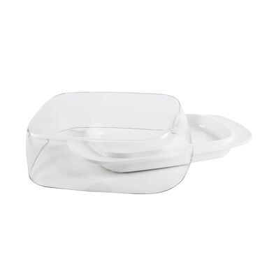 Mantequillera de plástico transparente con base Mepal