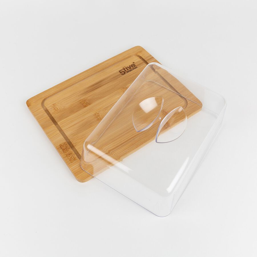 Quesera madera de bamb&uacute; Idana 26x20x8cm