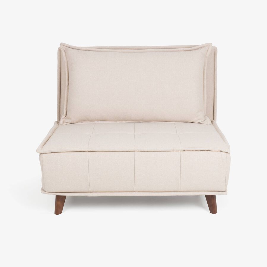 Sofá cama individual crema 104x92x84cm