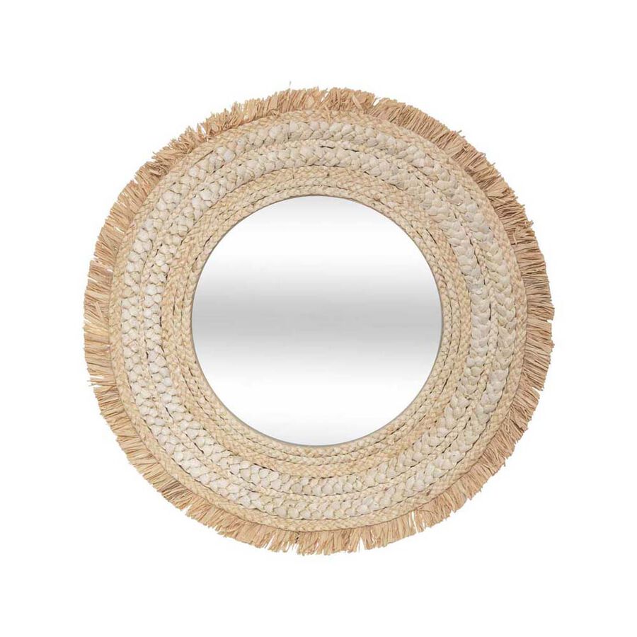 Espejo de pared redondo trenzado Celia &Oslash;68cm