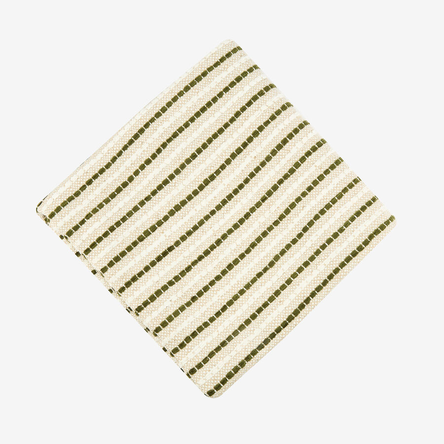 Funda de cojín beige y oliva Olan 45x45cm