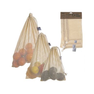 Set de 3 bolsas para la compra reutilizables