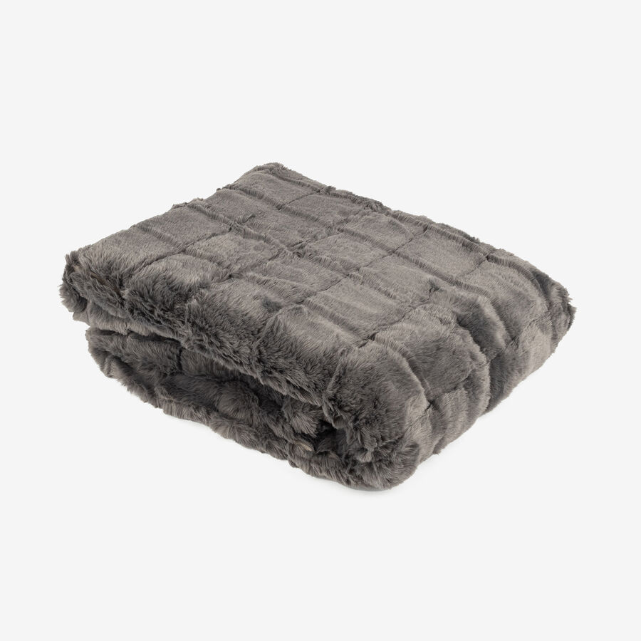 Manta de pelo suave gris Nuuk 130x150cm