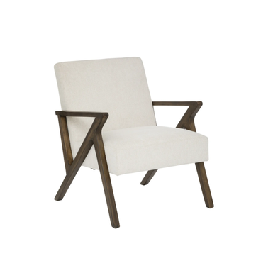 Butaca de madera blanca Cintia 75x67x82cm