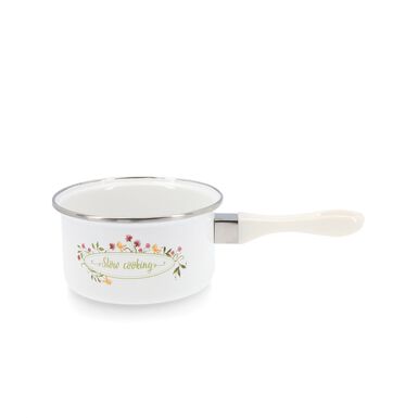 Cazo blanco de acero esmaltado Slow &Oslash;16cm