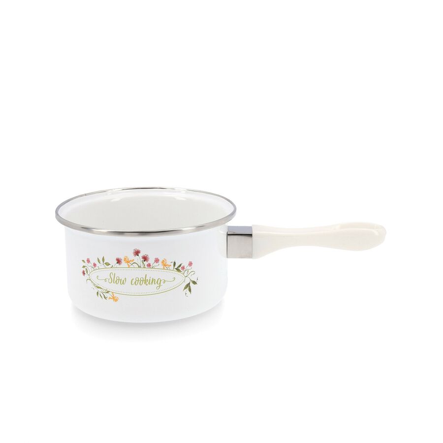 Cazo blanco de acero esmaltado Slow &Oslash;16cm
