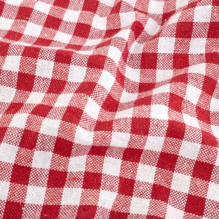 Set de 2 servilletas de algod&oacute;n rojo Vichy43x43cm