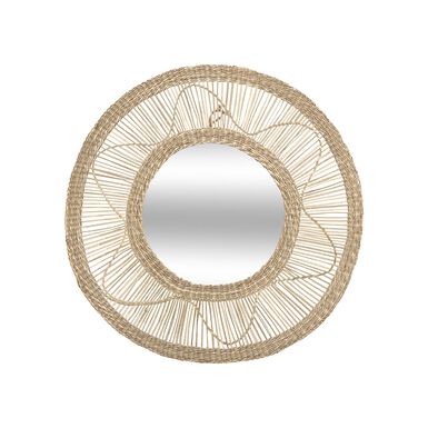 Espejo de pared redondo junco flor &Oslash;57cm
