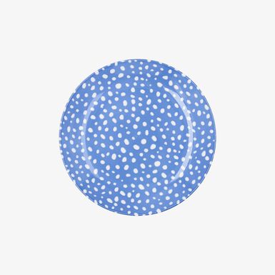 Plato de postre azul de porcelana Florina 19cm