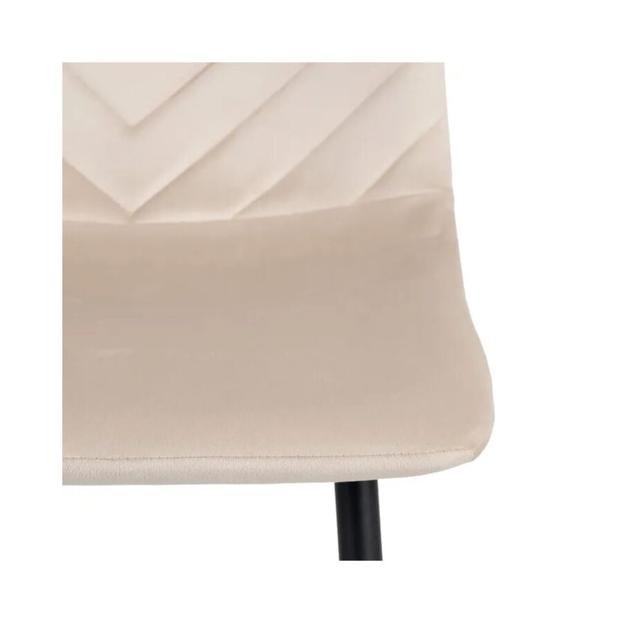 Set de 4 sillas de comedor velvet beige Izabal 55x44x88cm