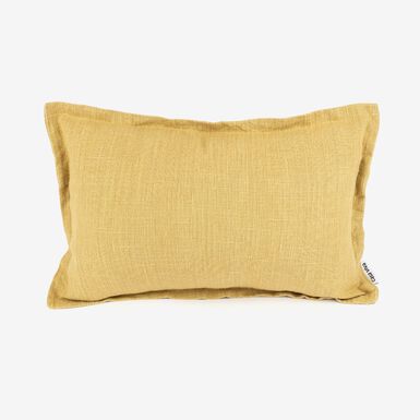 Funda de cojín de algodón amarilla Frida 40x35cm