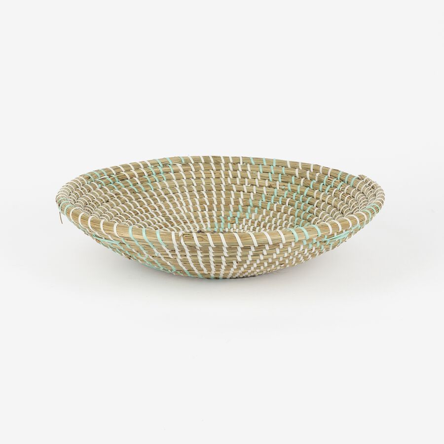 Cesta de junco Ø38x8cm