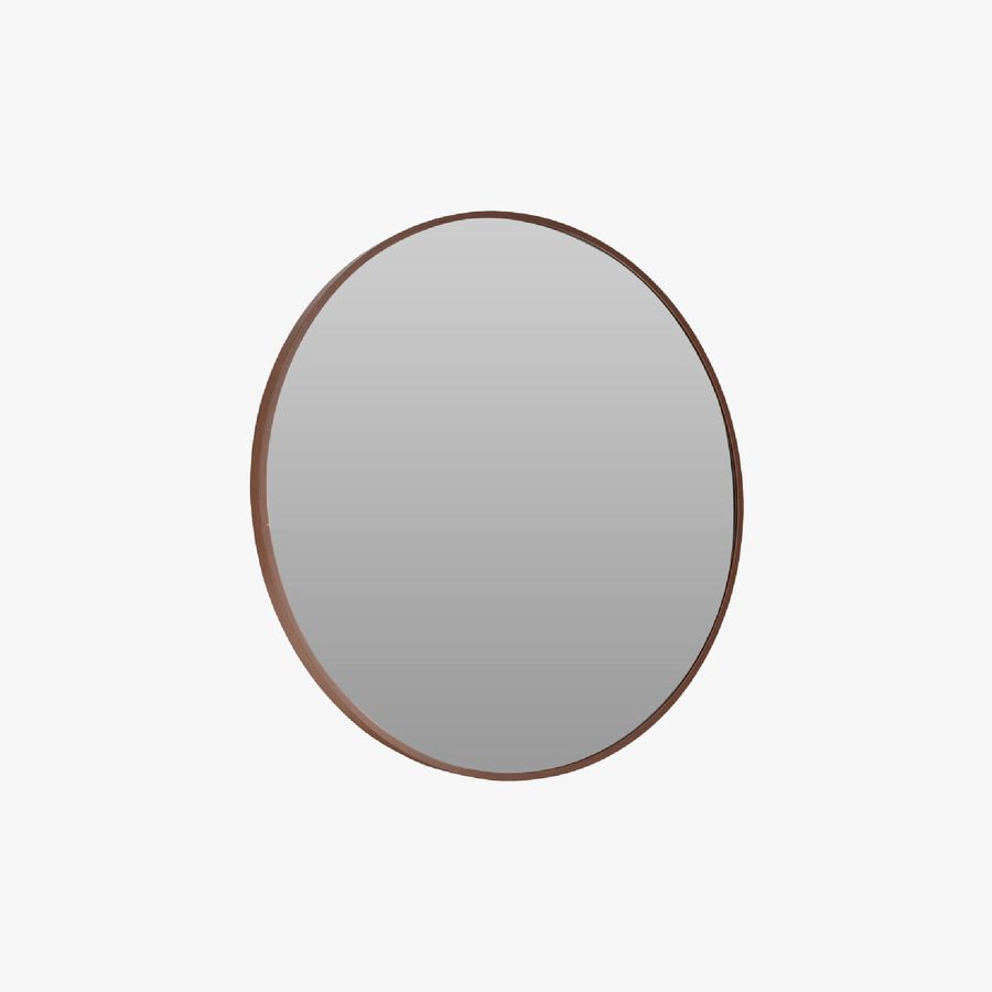 Espejo de aluminio marrón Ø60cm Alupure