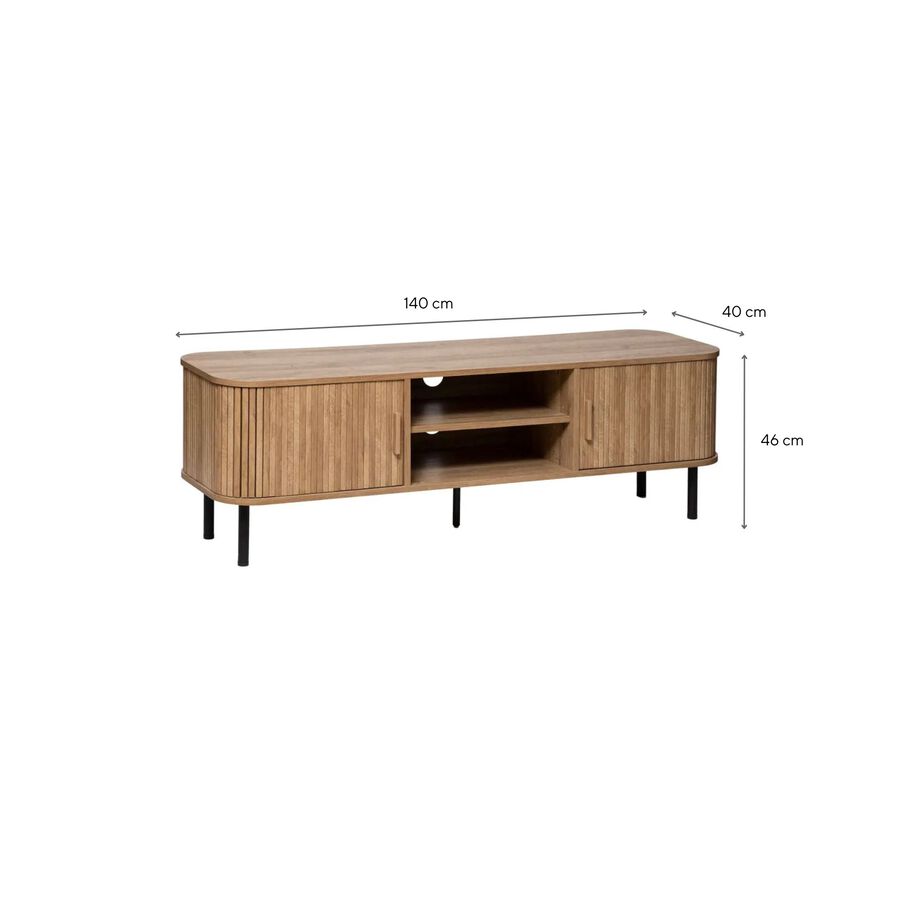Mueble de TV de madera DM Valote 140x40x46cm