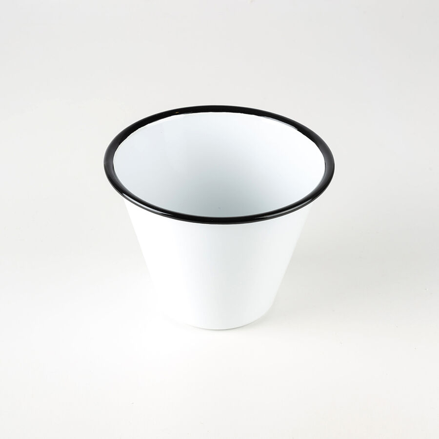 Macetero de acero esmaltado Ø16x12cm