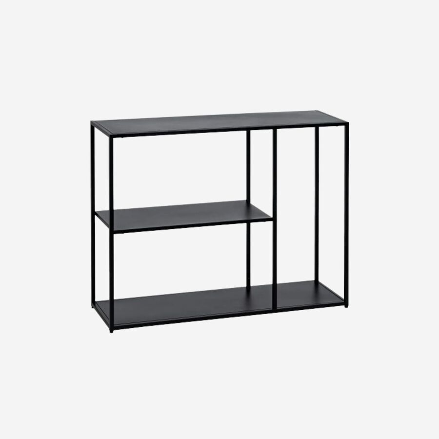 Consola de acero negro Calista 100x30x81cm