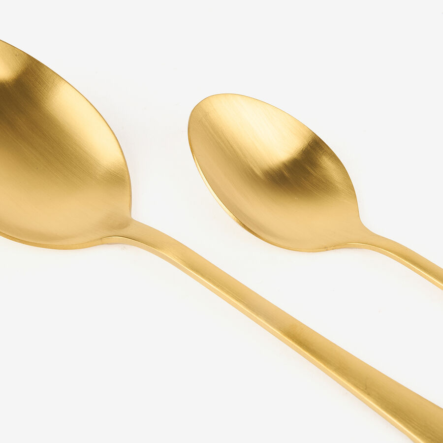 Cuberter&iacute;a de 24 piezas de acero inoxidable dorada Adele - Bergner